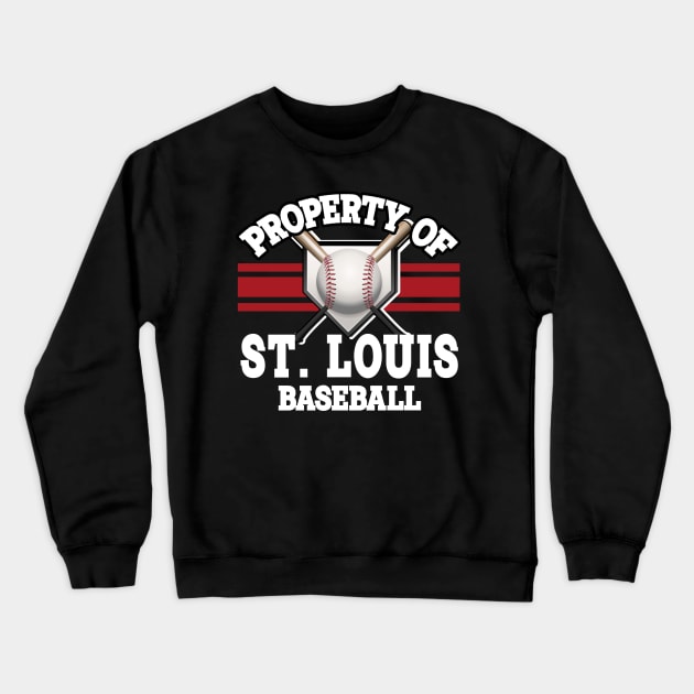 Proud Name St. Louis Graphic Property Vintage Baseball Crewneck Sweatshirt by QuickMart